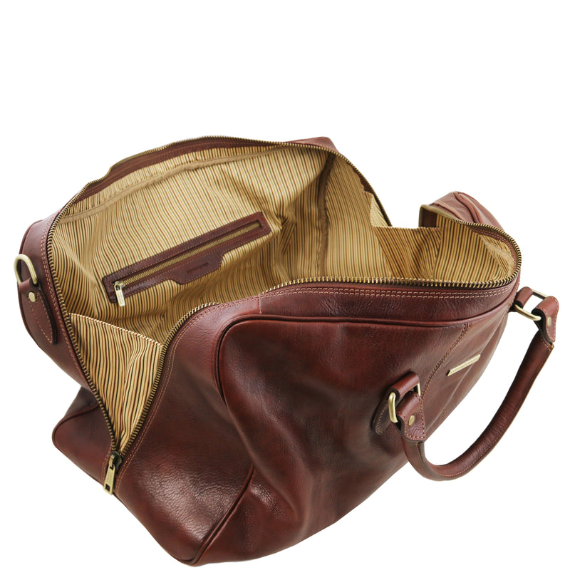 Tuscany Leather reistas Lisbona groot formaat bruin binnenkant