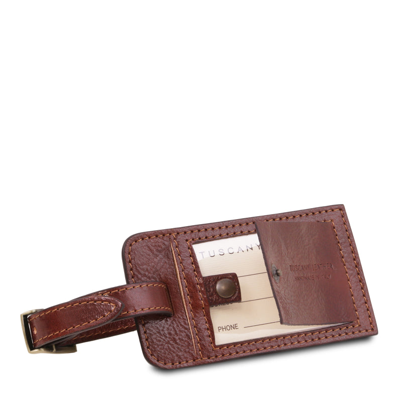 Tuscany Leather reistas Lisbona groot formaat bruin label