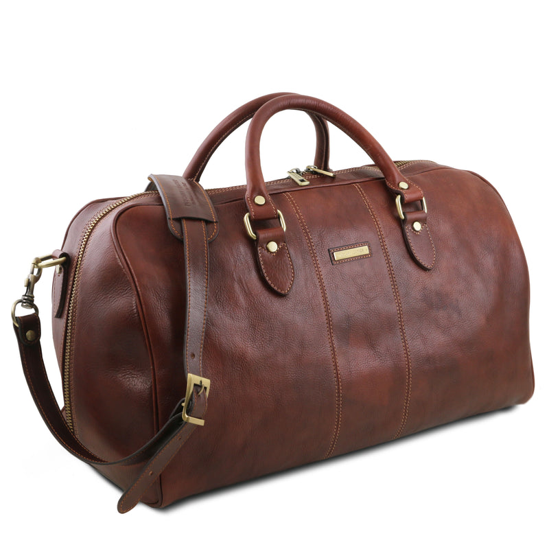 Tuscany Leather reistas Lisbona groot formaat bruin zijkant